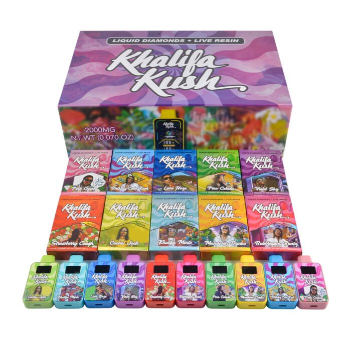 vape shop halle Günstige leere Vape-Pens mit LED-Bildschirm im Großhandel | USA Khalifa  Kush 2g Einweg-Vape