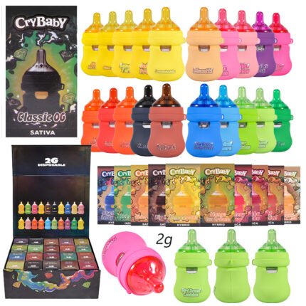Leere, günstige wiederaufladbare Vapes im Großhandel | USA Crybaby 2g Baby Button Einweg-Vape