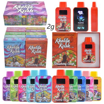 Günstige leere Vape-Pens mit LED-Bildschirm im Großhandel | USA Khalifa Kush 2g Einweg-Vape