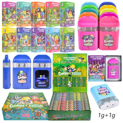 Preiswerte, leere Dual-Kammer Einweg-Vapes im Großhandel mit LED-Display | USA Cookies The Freak Brother V3 2g Vape