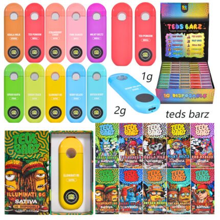 Günstige wiederaufladbare Einweg-Vapes mit LED im Großhandel | Teds Barz 2g Vape-Pen