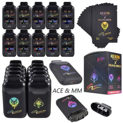 wholesale cheap led screen dual chamber vape | muha meds x ace ultra 1g disposable