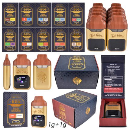 cheap high quality disposable dual chamber with led screen | USA big chief duo v2 2g vape