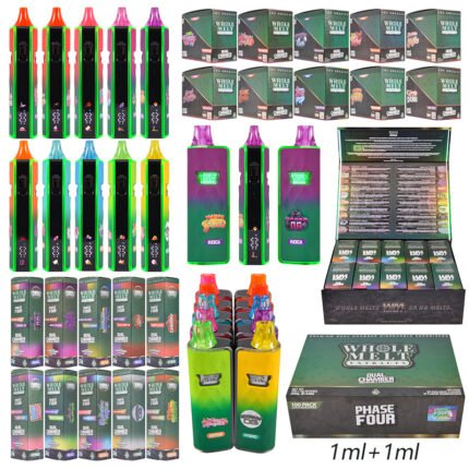 wholesale high quality dual chamber empty disposable with led screen | whole melt v9 phase 4 2g vape