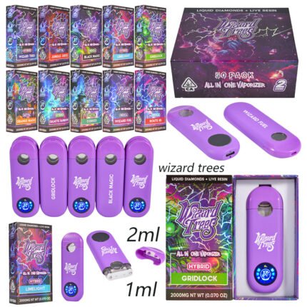 high quality cheap empty disposable with led screen | USA wizard trees 2g vape