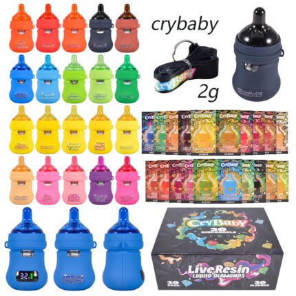 wholesale high quality rechargeable empty disposable with led | crybaby 2g vape screen