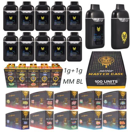 high quality empty dual chamber disposable with led screen in bulk | muha meds blinkers 2g vapes