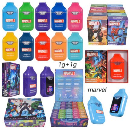 high quality cheap rechargeable dual chamber disposable with led screen | marvel dual tank 2g vape