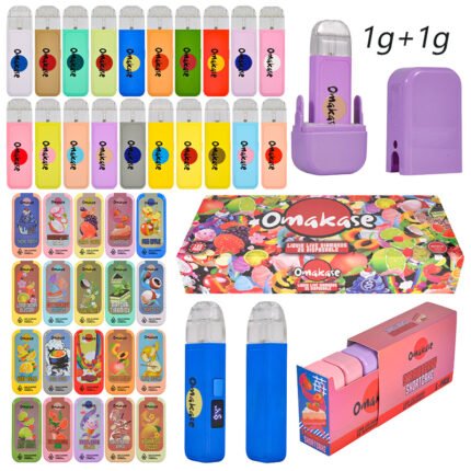 high quality new dual chamber vape in bulk led | omakase dual 1g+1g disposable