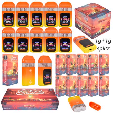 high quality wholesale dual tank disposable with led screen | splitz dual 2g vapes