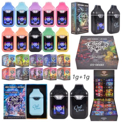 wholesale dual chamber high quality cheap vape with led screen | cali clear dual 2g disposable