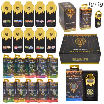 high quality 2026 dual chamber vape with led screen in bulk | muha meds gen3 dual tank 2ml disposable
