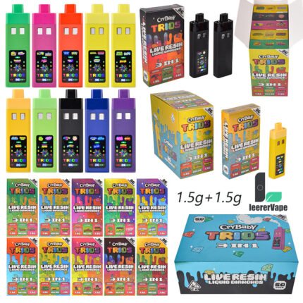 high quality empty dual chamber vape wholesale | crybaby trios 3g dual disposable vape pen